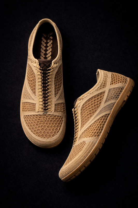 Tensengral Experimental Footwear Knit Hybrid with Braided Aramid Layer with Integrated Laces