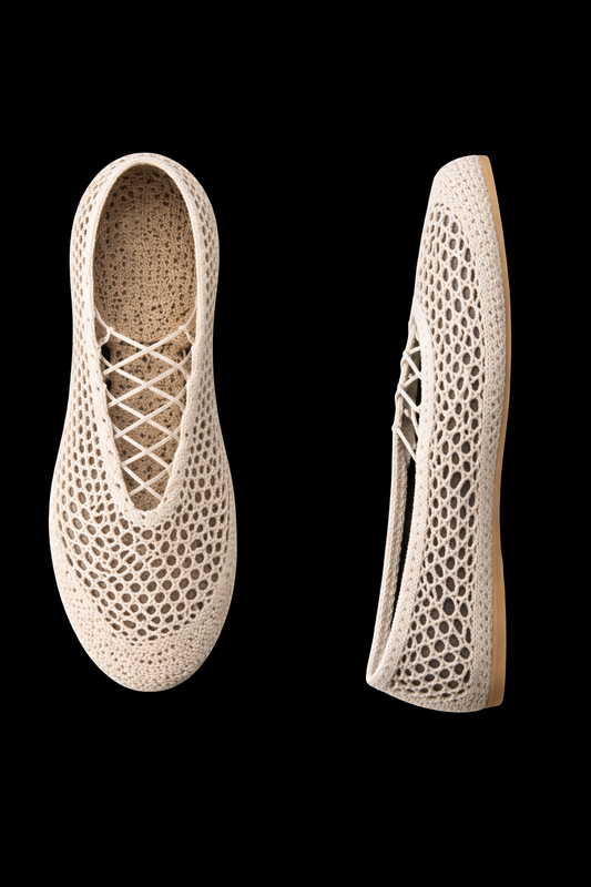 Tensengral Experimental Footwear Laced Ballet Flat