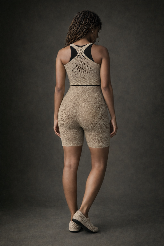 Tensengral Experimental Inversion Mid Lengh Shorts with 812 Bralette