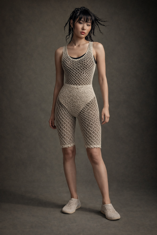 Tensengral Experimental Inversion Long Shorts and XhelX Bodysuit