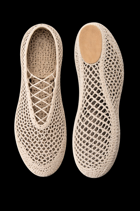 Tensengral Experimental Footwear Laced Ballet Flat