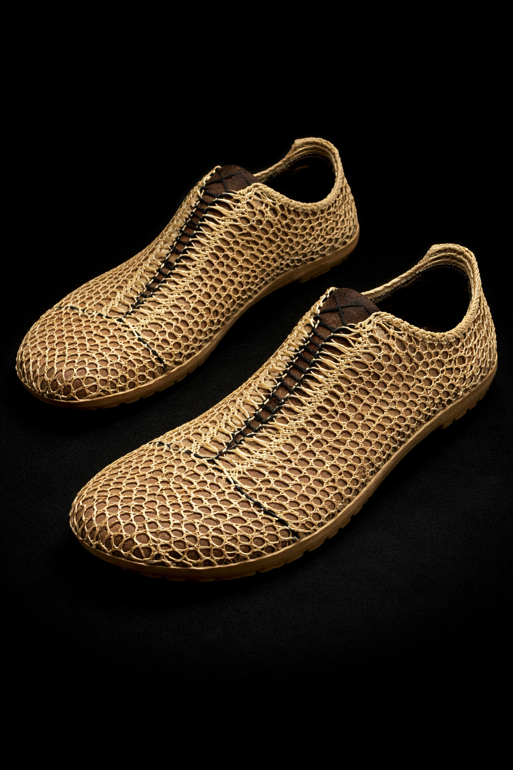 Tensengral Experimental Footwear Knit Hybrid with Braided Aramid Layer with Integrated Laces